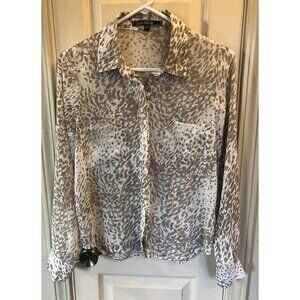 Love Stitch Womens SM Tan Lightweight Button Up Blouse